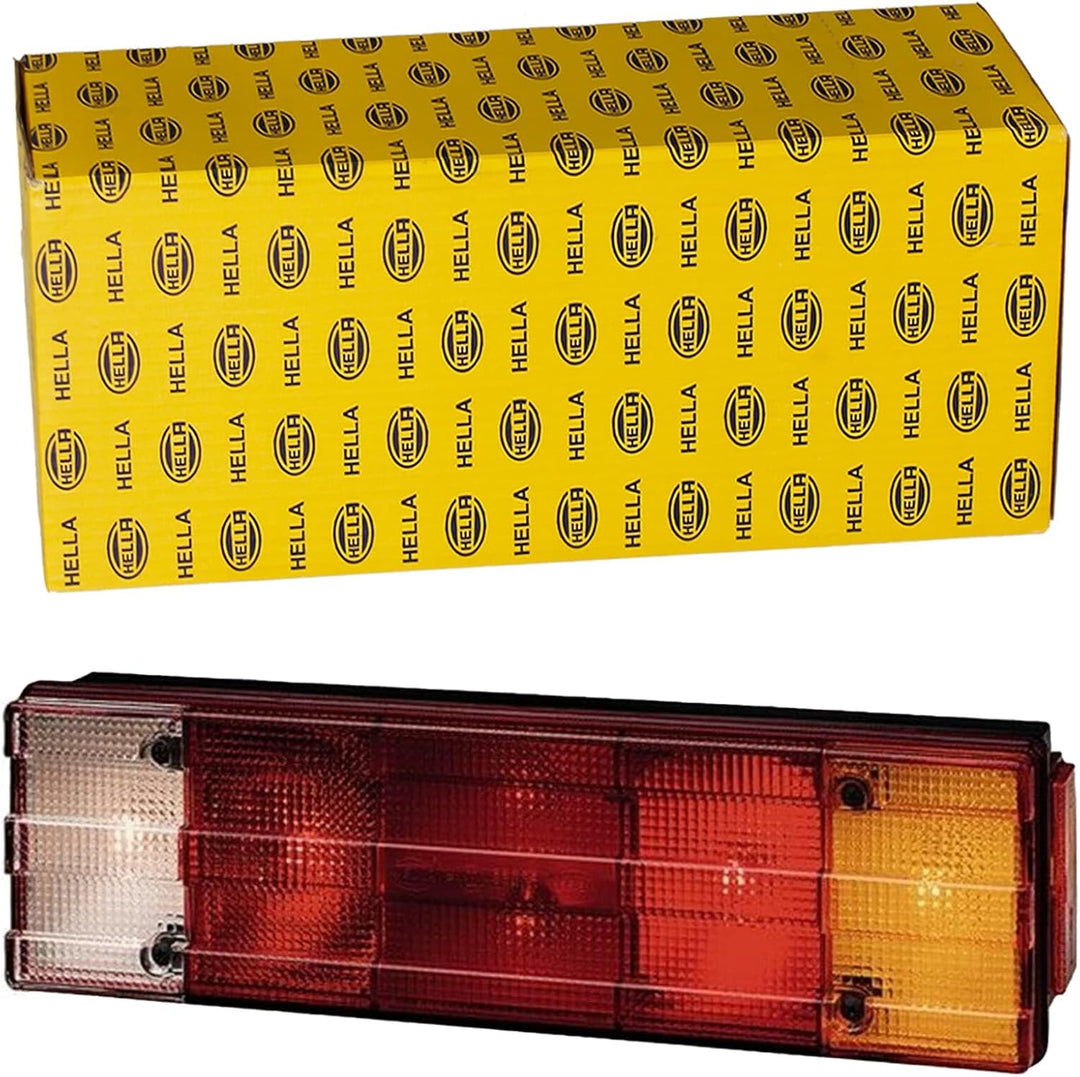 HELLA - Heckleuchte - Glühlampe - 24V - Anbau/geschraubt - Lichtscheibenfarbe: mehrfarbig - Stecker: