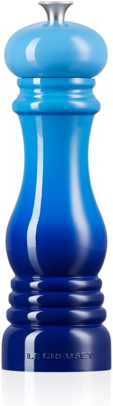 Le Creuset Pfeffermühle, ABS-Kunststoff, 6,2 x 6,2 x 20,8 cm, Keramik-Mahlwerk, Azure, 9600190022000