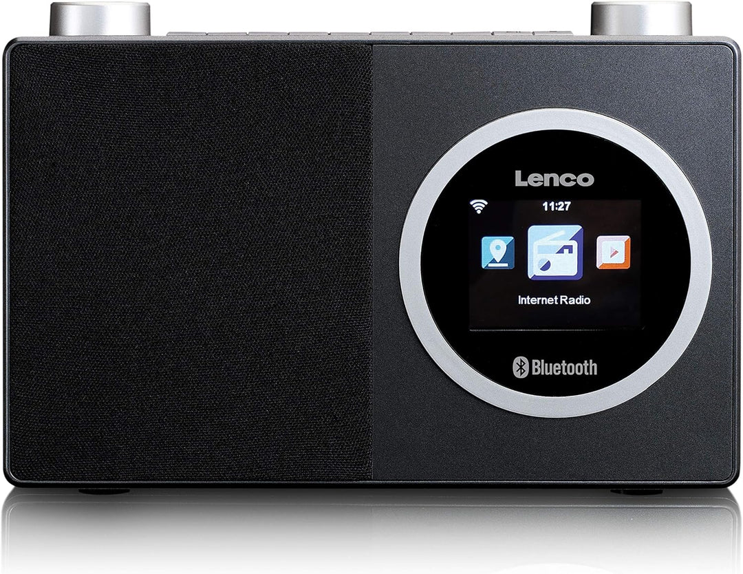Lenco A003244 DIR 70 - tragbares Internetradio -DAB+Radio-RetroDigitalradio-WLAN-Bluetooth-2,4”Farbb