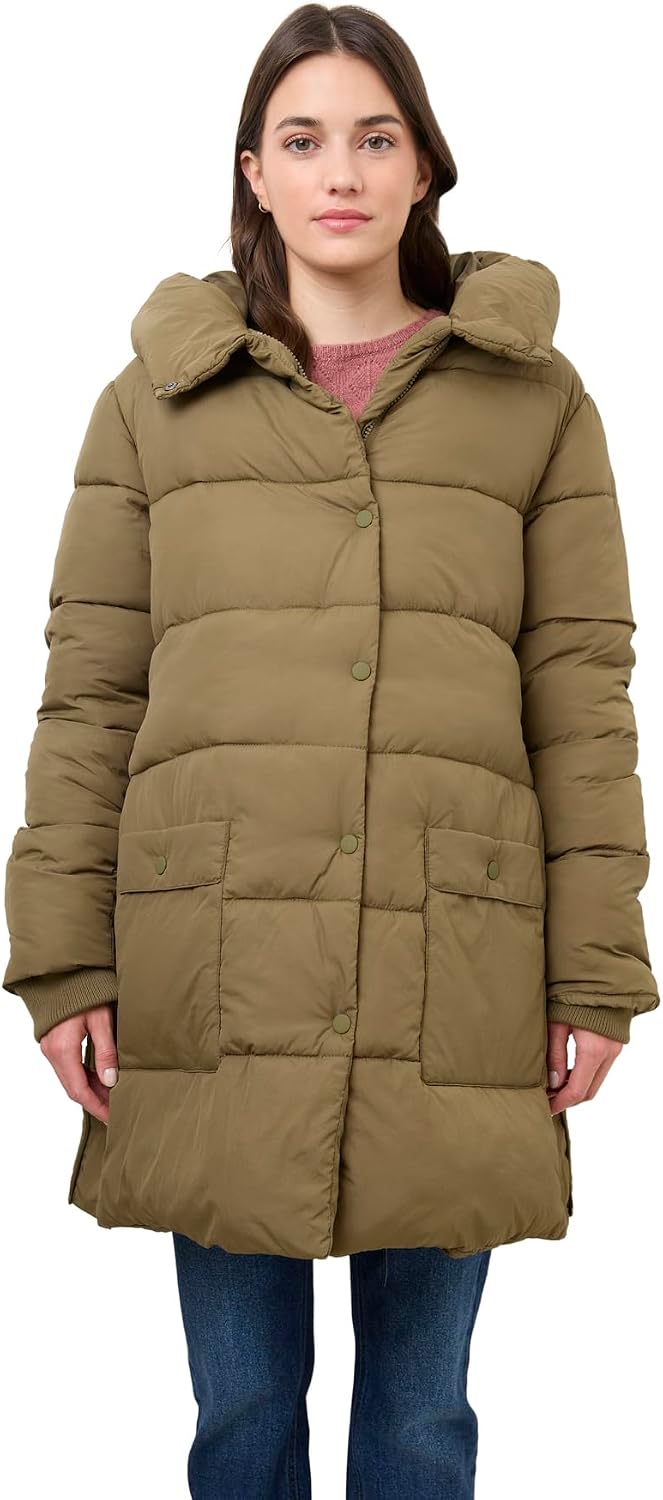 Vertbaudet Steppjacke für Schwangerschaft &amp; Stillzeit, Tragejacke, Recycling-Polyester 42 Olivgrün,