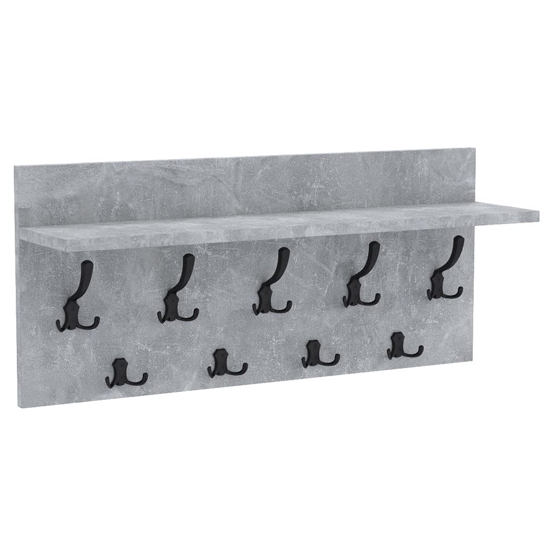 AKKE 40x80 | VERTI Garderobenpaneel Wandgarderobe Garderobe Wandpaneel Kleiderstange SCHWARZ | BETON