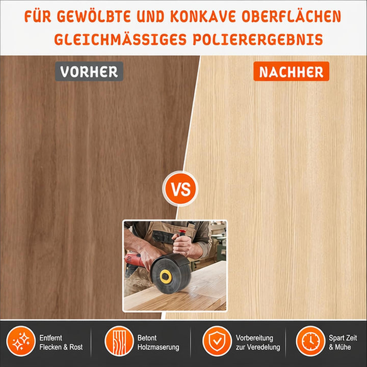 Nylonbürste , Schleifbürsten für Holz 80 Körnung Schleifbürsten , 120x100mm Polierbürste zum Holzver