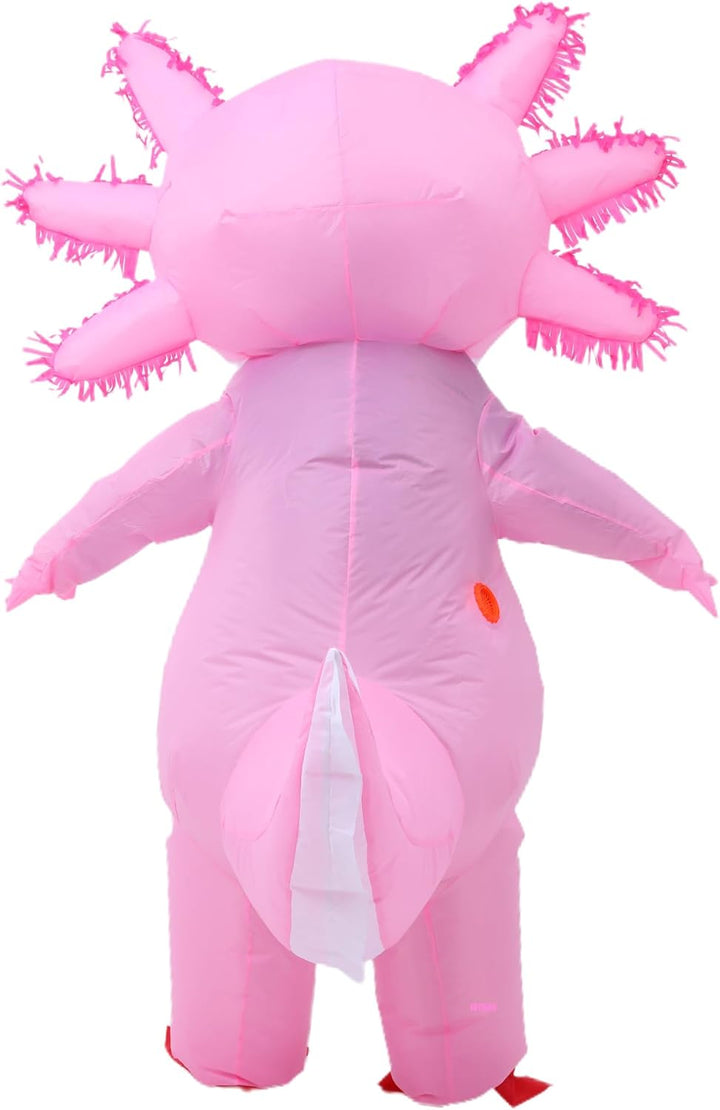 JOYBRO Aufblasbares Axolotl Kostüm, Lustiges Axolotl Kostüm, Perfekt für Halloween, Karneval, Cospla