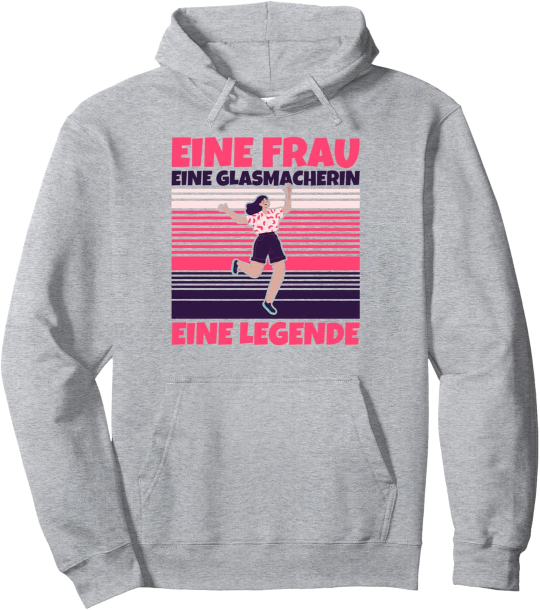 Glasmacherin lustig - Eine Frau, eine Glasmacherin, eine Leg Pullover Hoodie