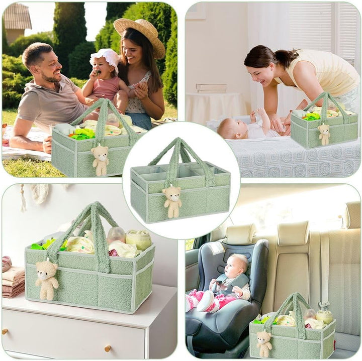 Baby Windel Caddy Organizer, Windel Organizer, Tragbarer Wickeltasche organizer, Plüsch Baby Diaper