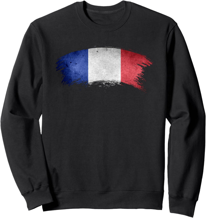 Vintage Frankreich Flagge Stilvolles Design Sweatshirt