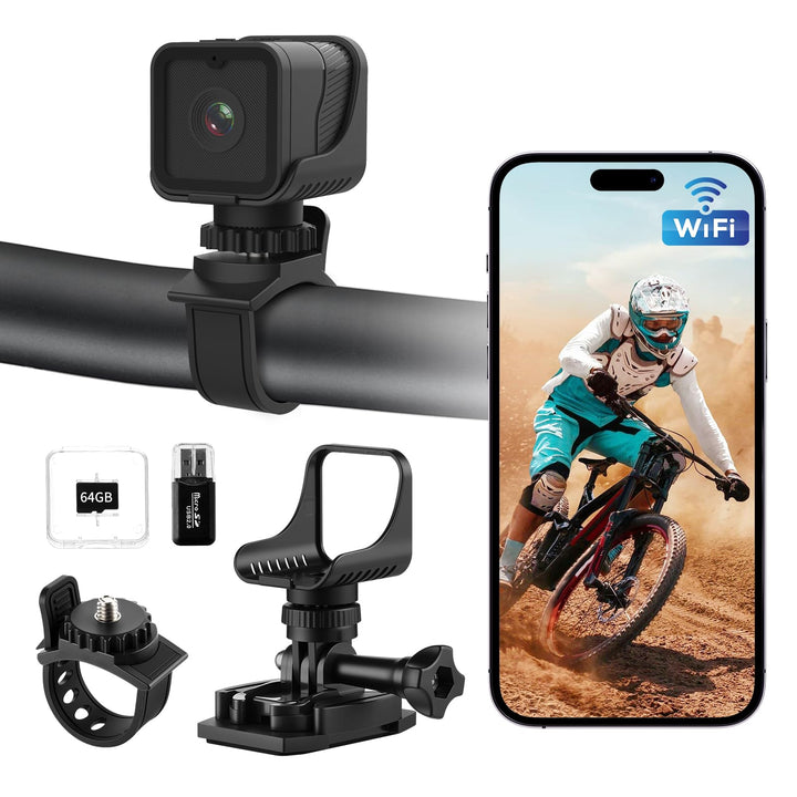 AIKER Mini Action Cam,Verbesserte Version Dashcam Fahrrad,Clever und einfach und Echtzeit-Pegelkorre