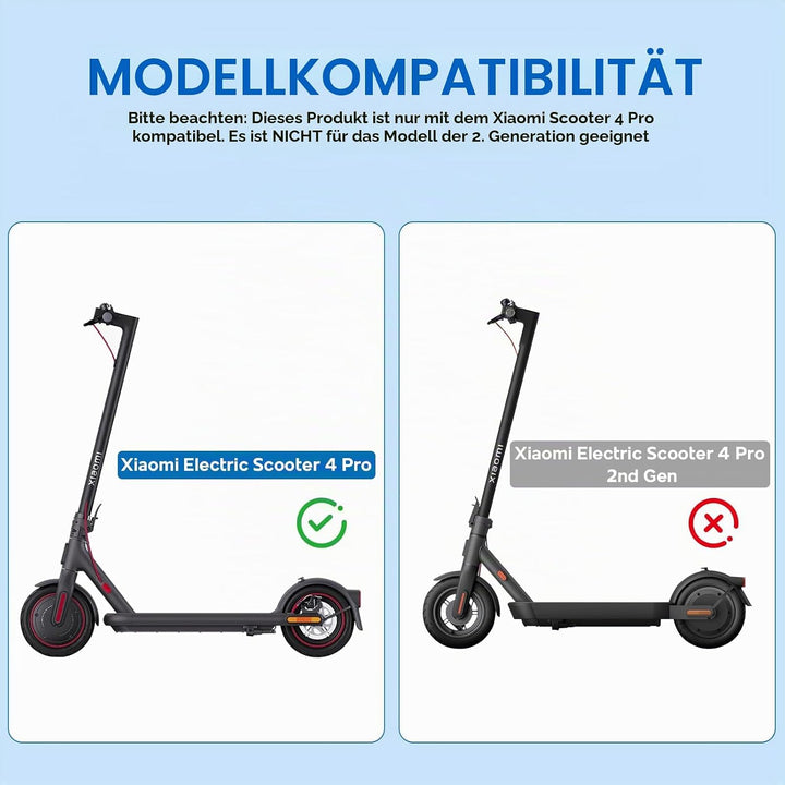 Hinterer Kotflügel + LED-Rücklicht-Kit für Xiaomi Scooter 4 Pro &amp; 2nd Gen, Integriertes Set Ohne Zus