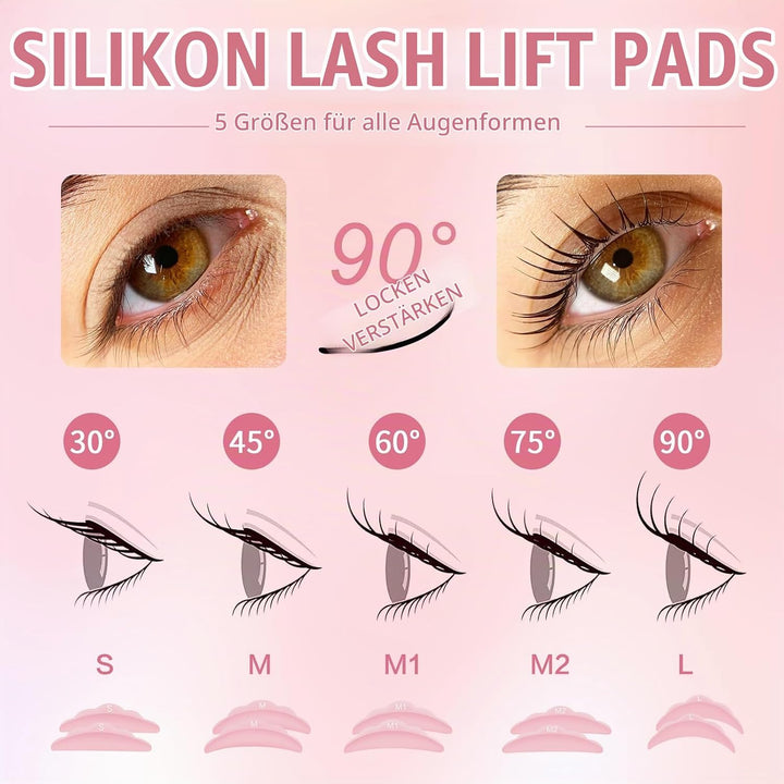 PERMANIA Wimpernlifting Set, Sanfte Formulierung Lash Lifting Set, DIY Wimpern Lifting und Augenbrau
