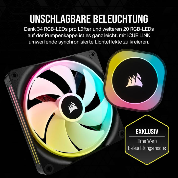 CORSAIR iCUE LINK H170i RGB Flüssig-CPU-Kühler - 420mm AIO - QX140 RGB-Lüfter - Passend Für Intel® L
