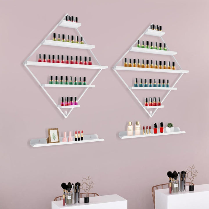 5 Ebenen Rhombus Nagellack Organizer Regal Display, Nagellack Regal, Wandregal Nagellackständer, Met