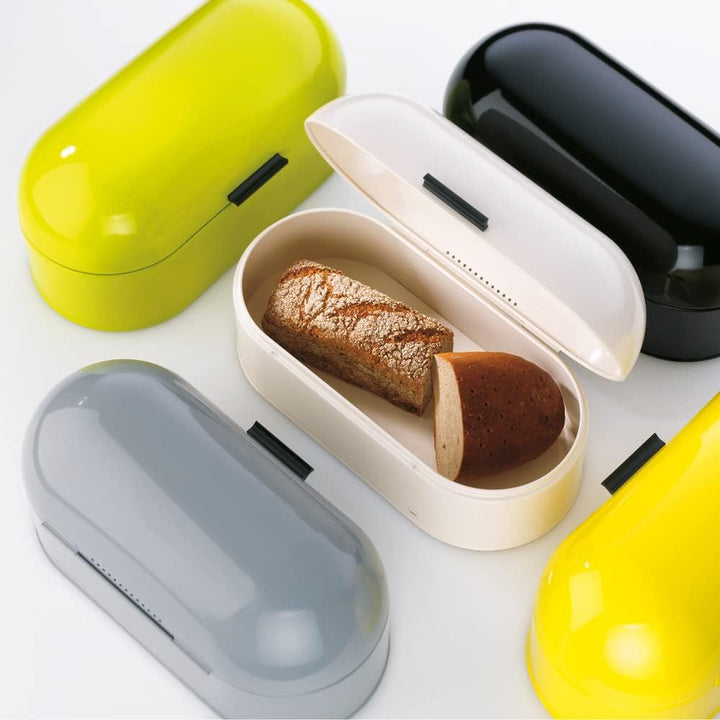 Kela 311167 Brotkasten, Glänzendes Metall, 44 x 21,5, Höhe: 22 cm, Frisco, hellgrau, Hellgrau