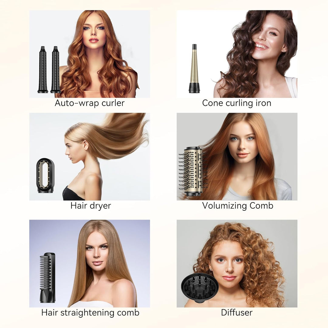 Atopskins Air styler 8 in 1 Hairstyler, 1500W Haarstyler Geräte mit 110000 RPM Motor Haartrockner, R