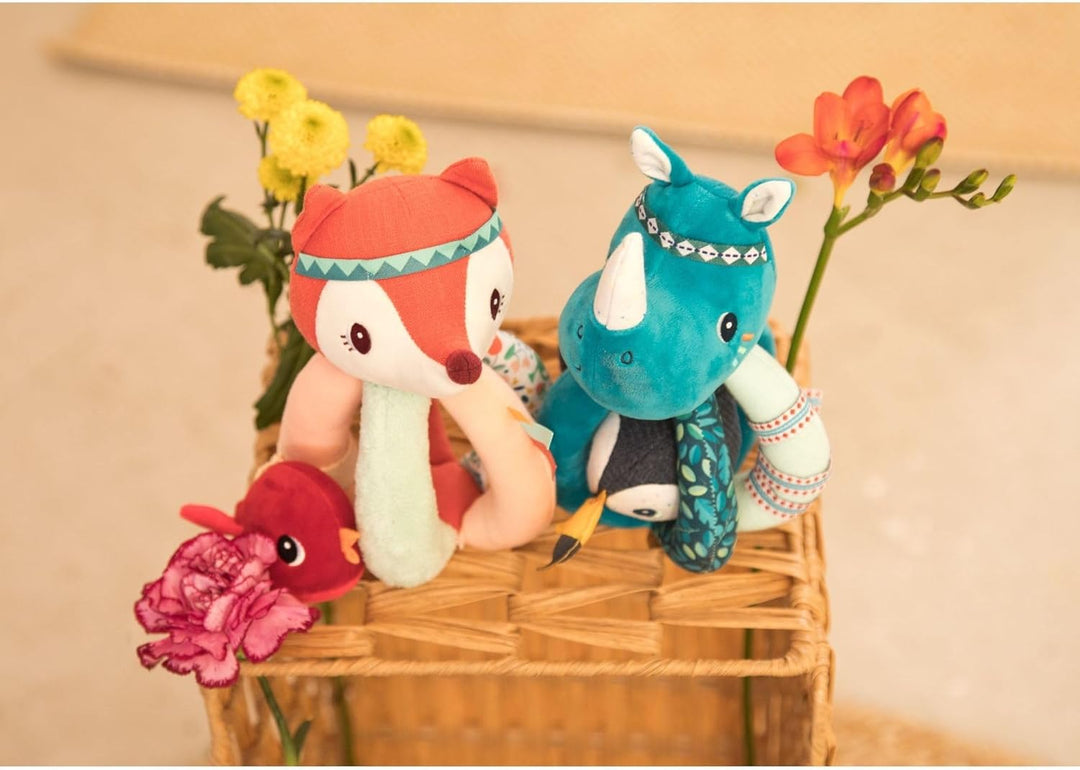 Lilliputiens - Handgriff-Rassel Alice der Fuchs - Interaktives Spielzeug für Babys mit verstecktem F