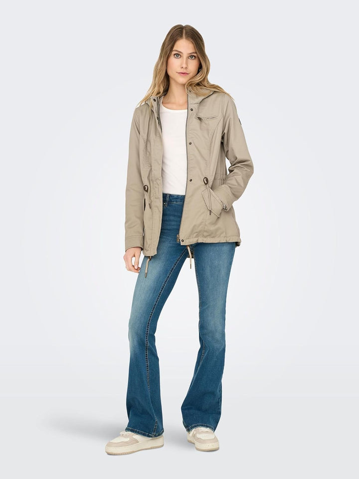 ONLY Female Jacke Leinen Parka XS Trench Coat, XS Trench Coat