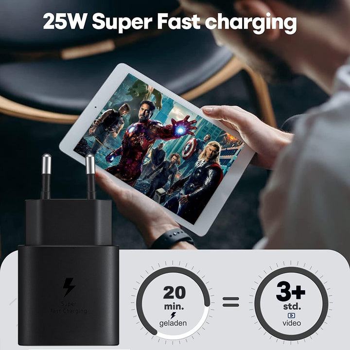 2er Pack USB C Ladegerät 25W Schnellladegerät Ladekabel für Samsung Galaxy S26 S25 S24 S23 S22 S21 S