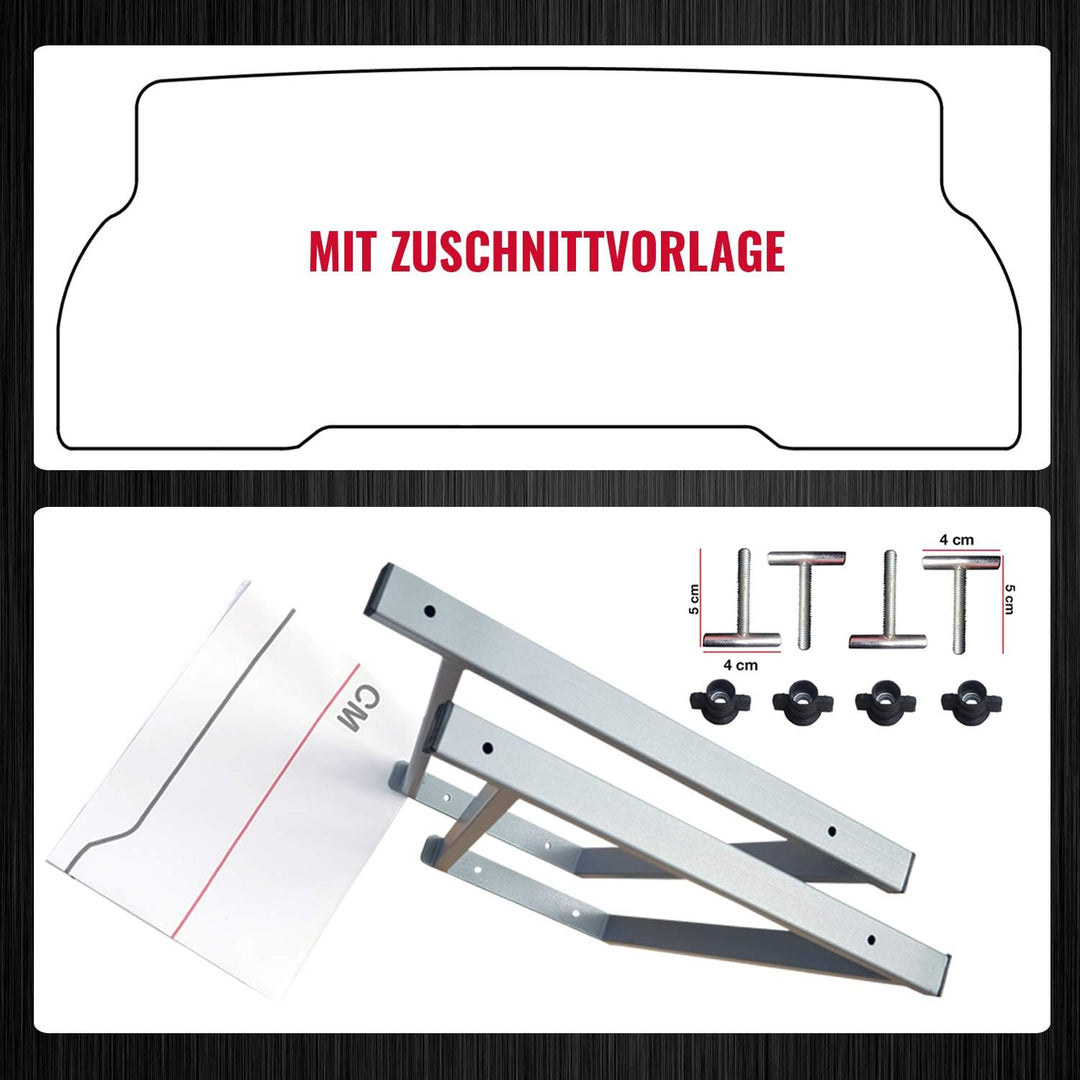 BREMER SITZBEZÜGE Multiflexboard Konsolen klappbar kompatibel mit VW T5 T6 T6.1 Multivan Pulverbesch