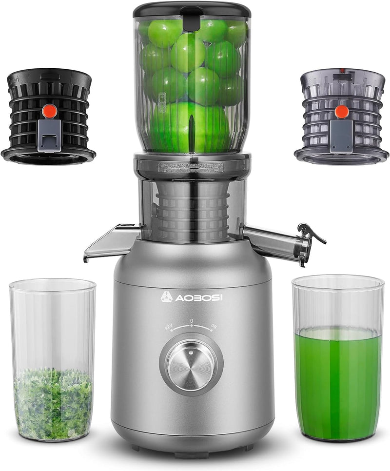 Slow Juicer-AOBOSI 250 W Entsafter- Entsafter gemüse und obst testsieger mit 103 MM Einfüllschacht u