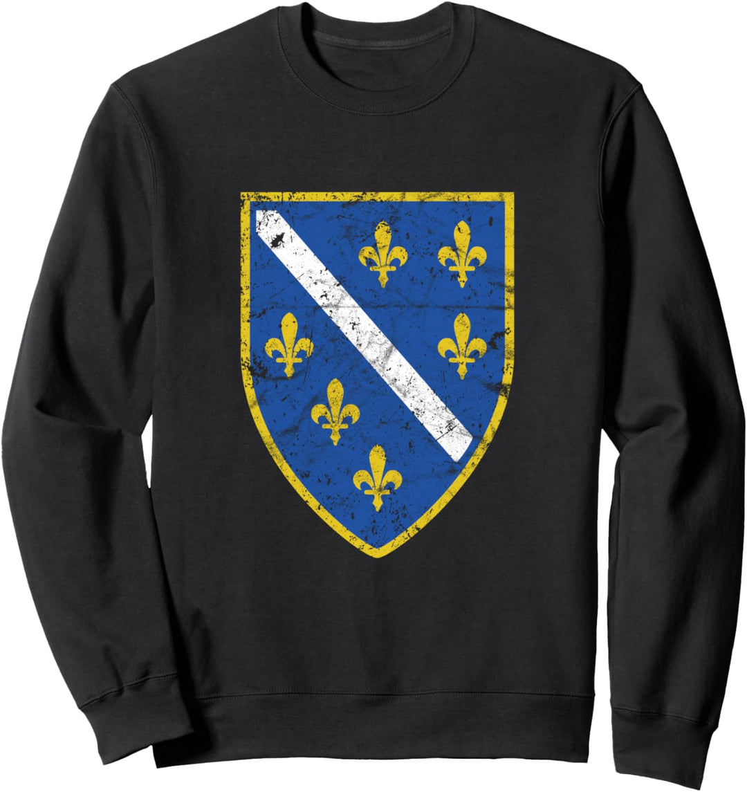 Bosnien Wappen Grunge Flagge Bosnia Geschenk Sweatshirt