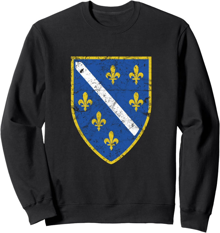 Bosnien Wappen Grunge Flagge Bosnia Geschenk Sweatshirt
