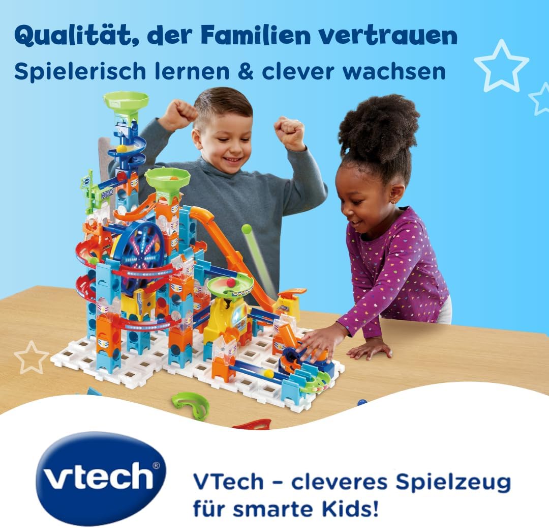 VTech Marble Rush - Ultimate Set XL100 E – Interaktive Murmelbahn mit spannenden Bahnelementen, vers