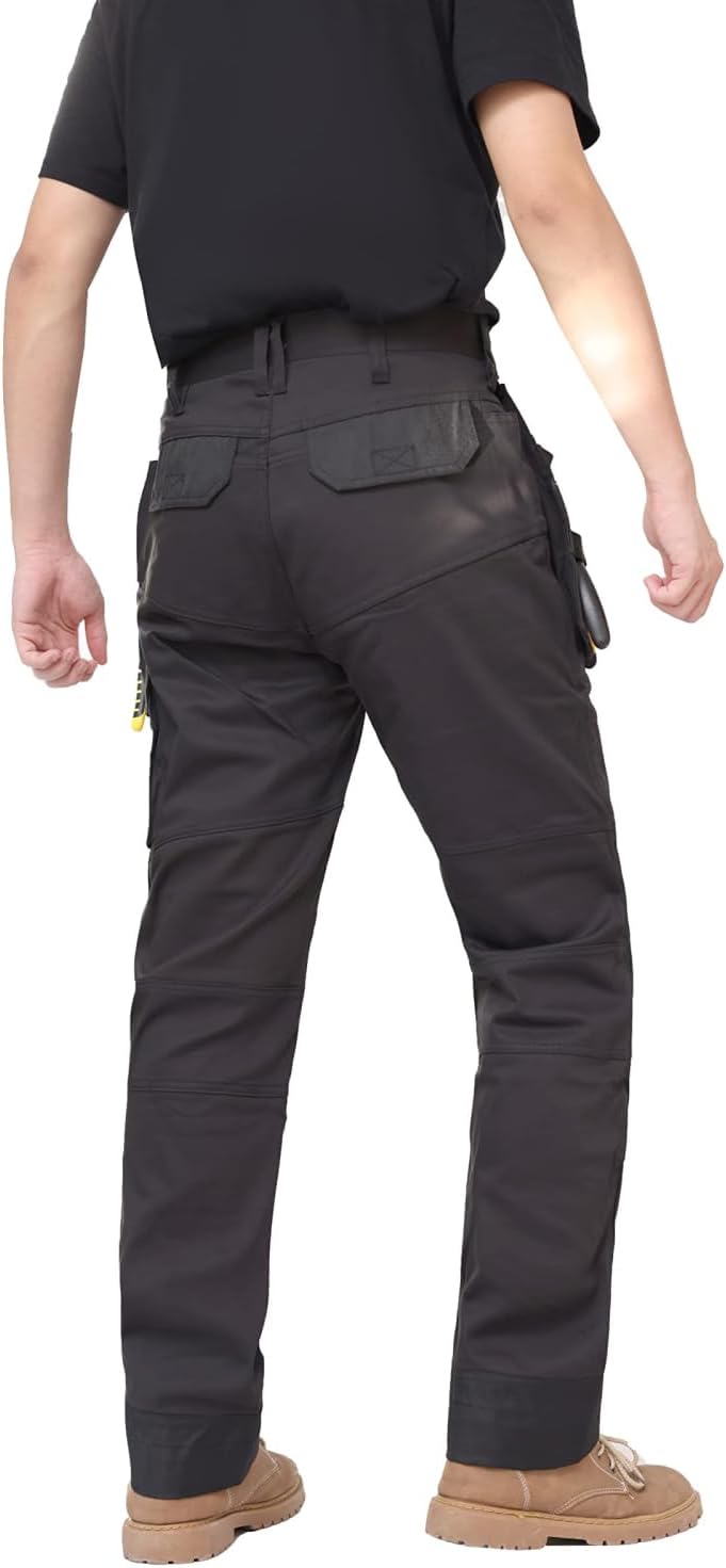 WORK IDEA Arbeitshosen männer, Hose mit multifunktionalen Taschen, Hose mit abnehmbaren Flugtaschen,
