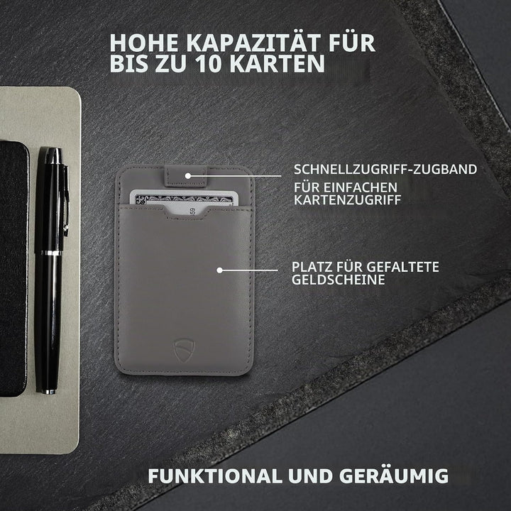 Vaultskin Chelsea Ultra-Slim Leder-Geldbörse für die Vordertasche - RFID-Blockierung für Männer mit