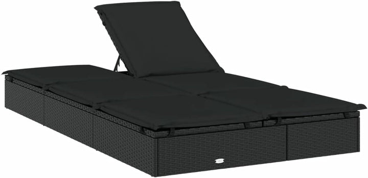 Festnight Poly Rattan Doppelliege Sonnenliege für 2 Personen Gartenliege 2 Personen Doppelliege Outd