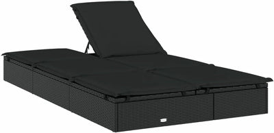 Festnight Poly Rattan Doppelliege Sonnenliege für 2 Personen Gartenliege 2 Personen Doppelliege Outd