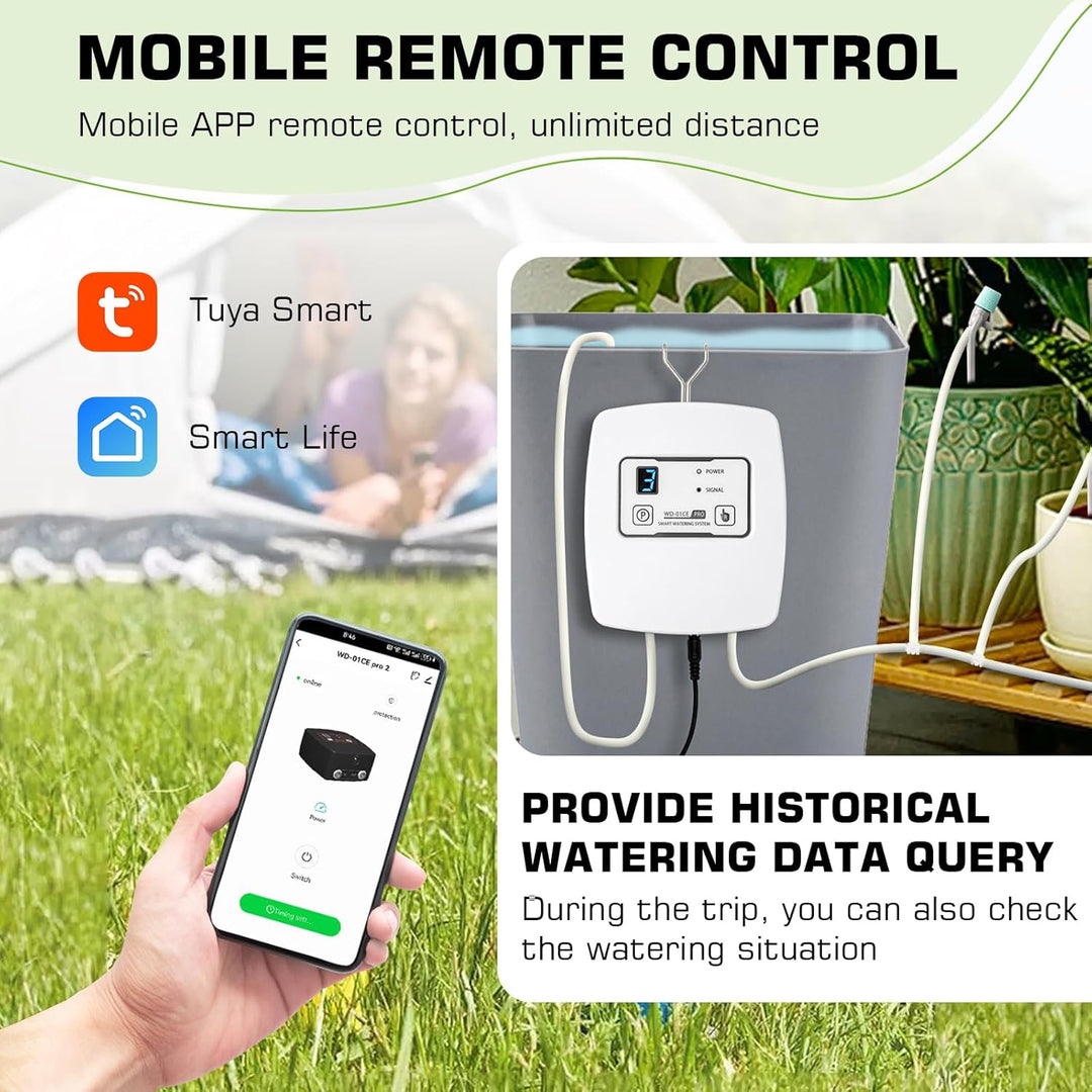 WIFI Automatisches Bewässerungssystem, Tropfbewässerungsset Gesteuert über APP, Automatisches Bewäss