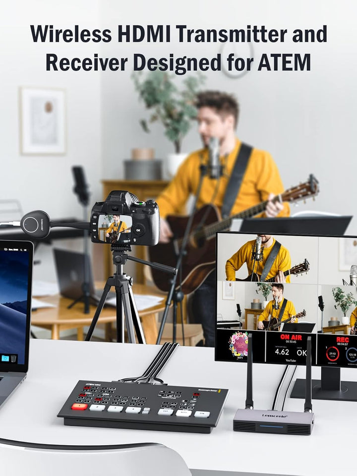 Wireless HDMI Transmitter and Receiver,Lemorele 5G HDMI Drahtlos Ubertragen,164FT/50M HDMI Funkübert