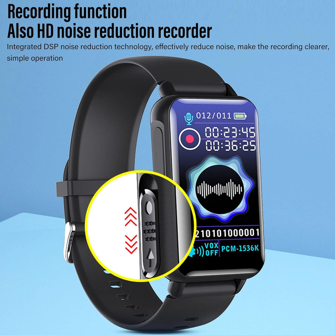 Digitale Voice-Recorder-Uhr, Sprachaktivierter Recorder mit Rauschunterdrückung und Wiedergabe, E-Bo