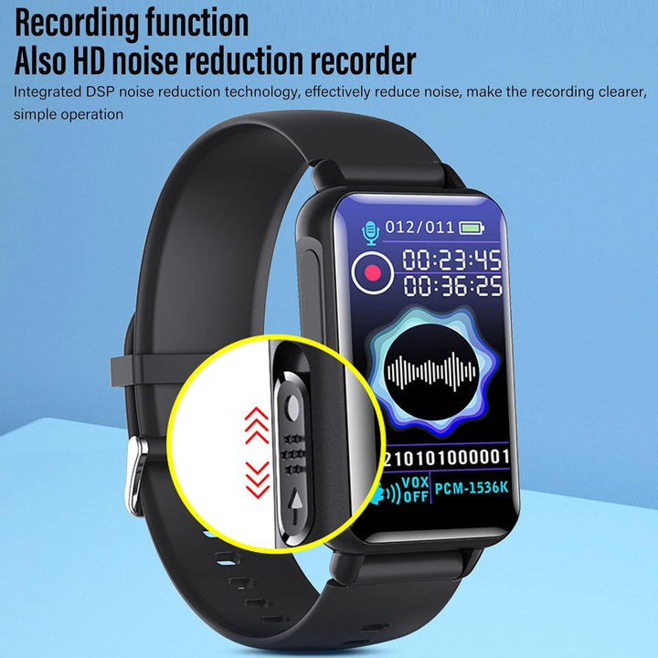 Digitale Voice-Recorder-Uhr, Sprachaktivierter Recorder mit Rauschunterdrückung und Wiedergabe, E-Bo