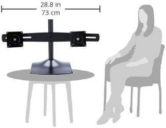 Ergotron DS100 Standfuss für 2x 61 cm (24 Zoll) Monitor, Schwarz 2 Monitore horizontal, 2 Monitore h
