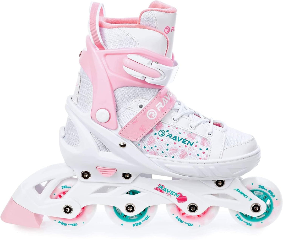 RAVEN 4in1 Inline Skates Triskates Rollschuhe Schlittschuhe Inliner LED Räder für Kinder Mädchen ver