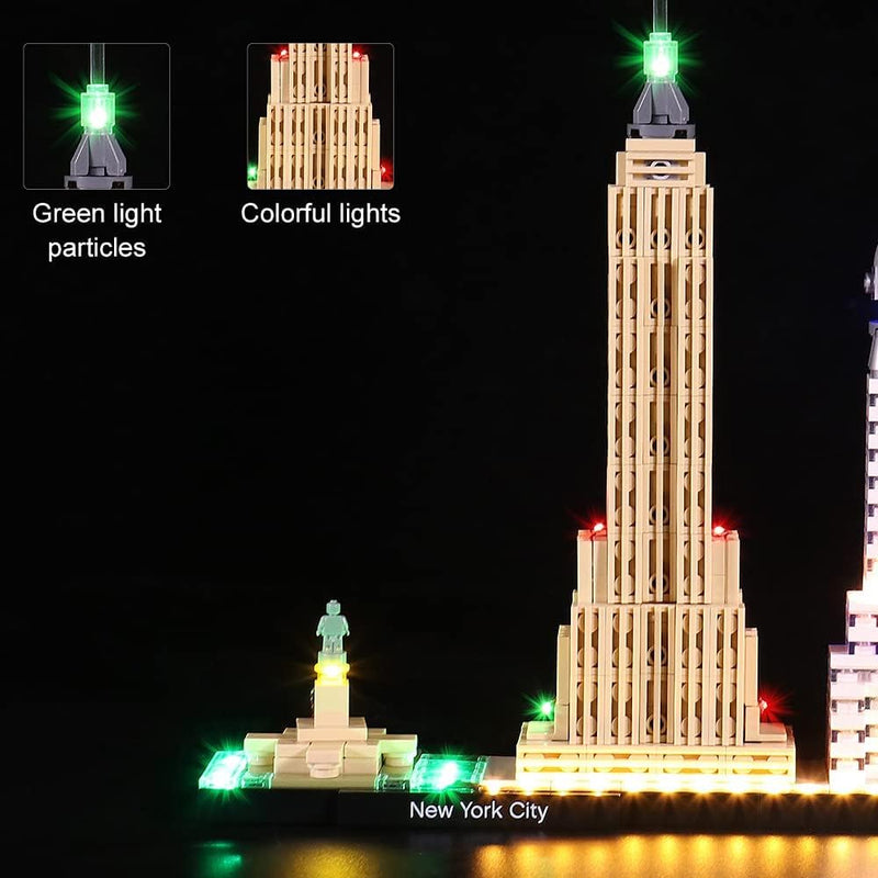 Led Licht Set für Lego Architecture New York City,Dekorations Led Beleuchtungs Set für Lego 21028 Sk