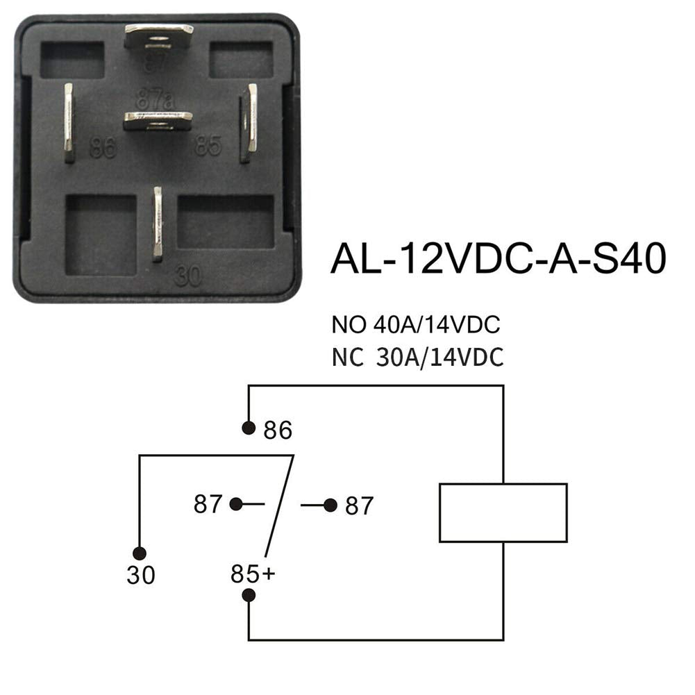 YULLING 6-Wege-Auto-Sicherungsrelaisbox, wasserdicht, ATC/ATO, Flachsicherungshalter, 5-polig/4-poli