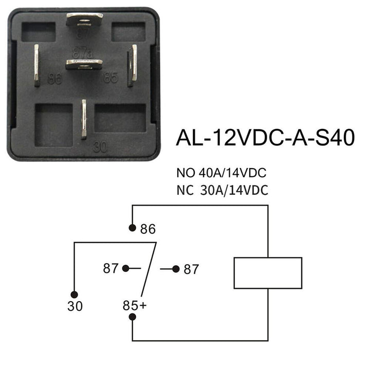 YULLING 6-Wege-Auto-Sicherungsrelaisbox, wasserdicht, ATC/ATO, Flachsicherungshalter, 5-polig/4-poli