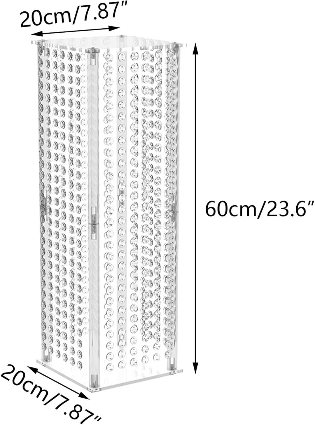 Nuptio 2 Stück Hochzeit Mittelstücke für Tischvasen 60cm Hohe Blumenvase Blumenständer für Partytisc