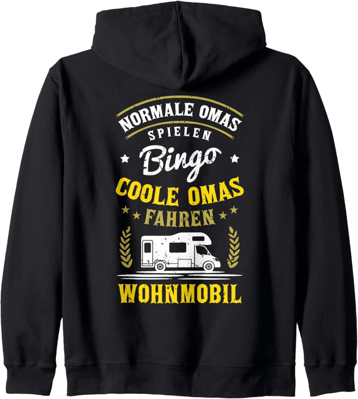 Normale Omas spielen Bingo, coole Omas fahren Wohnmobil Kapuzenjacke