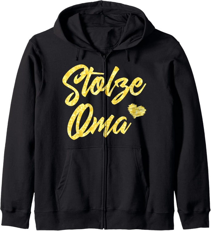 Stolze Oma Herz, Grossmutter Damen Kapuzenjacke