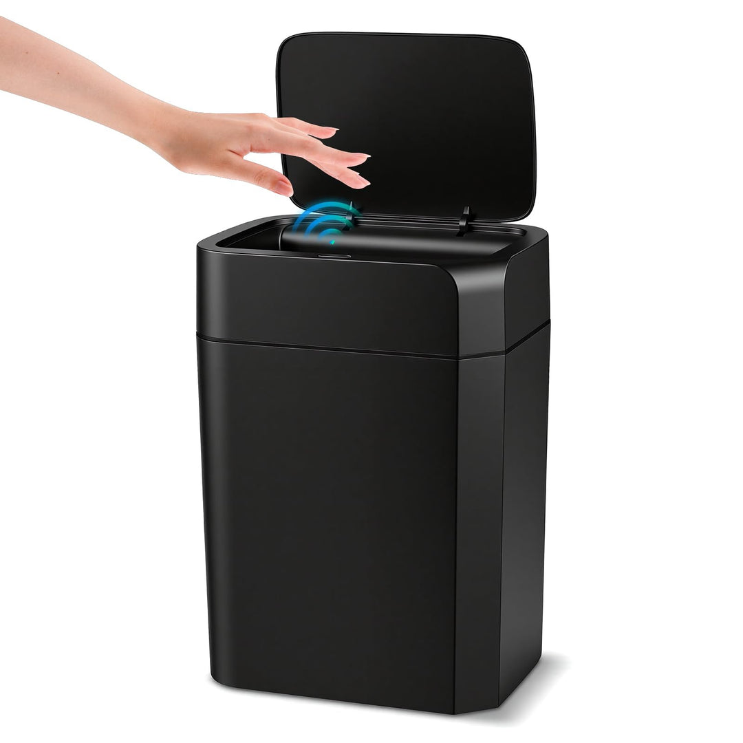 16L Mülleimer mit Sensor, Automatik Touchless Mülleimer mit Hand und Knie Sensor, Schnelle Reaktion,