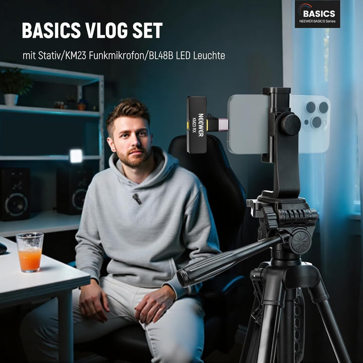NEEWER Basics Vlogging Set für iPhone Android Phone für YouTube TikTok Streaming Filmaufnahmen Video