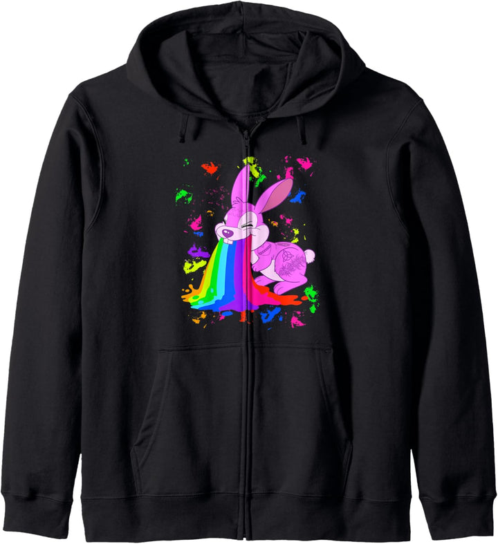Puking Bunny Pastel Goth Kawaii Kapuzenjacke