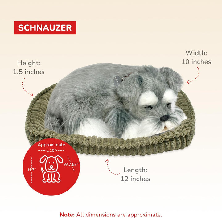Perfect Petzzz Schnauzer Hundewelpen, die wirklich atmen