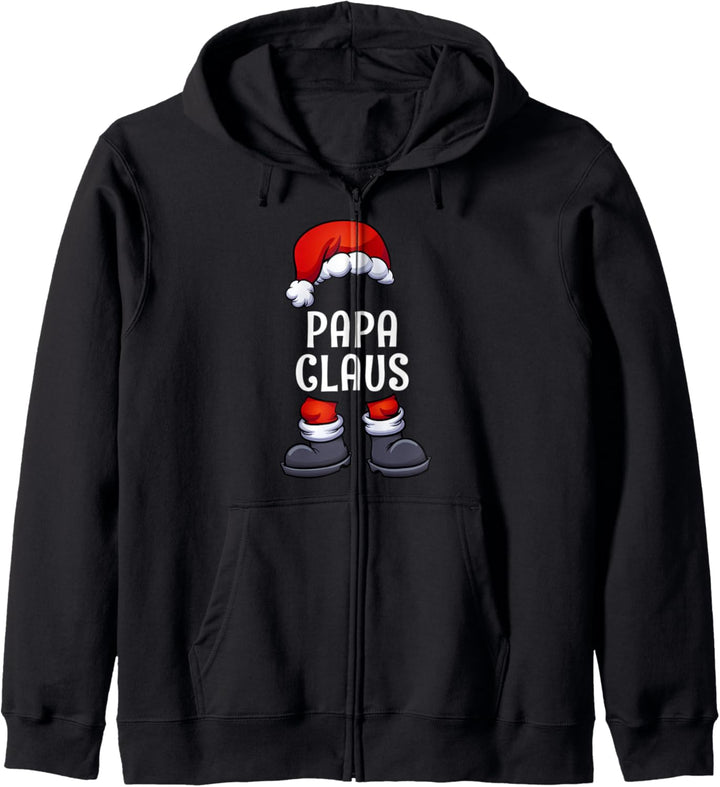 Papa Claus Weihnachten Partnerlook Familien Weihnachtsmann Kapuzenjacke