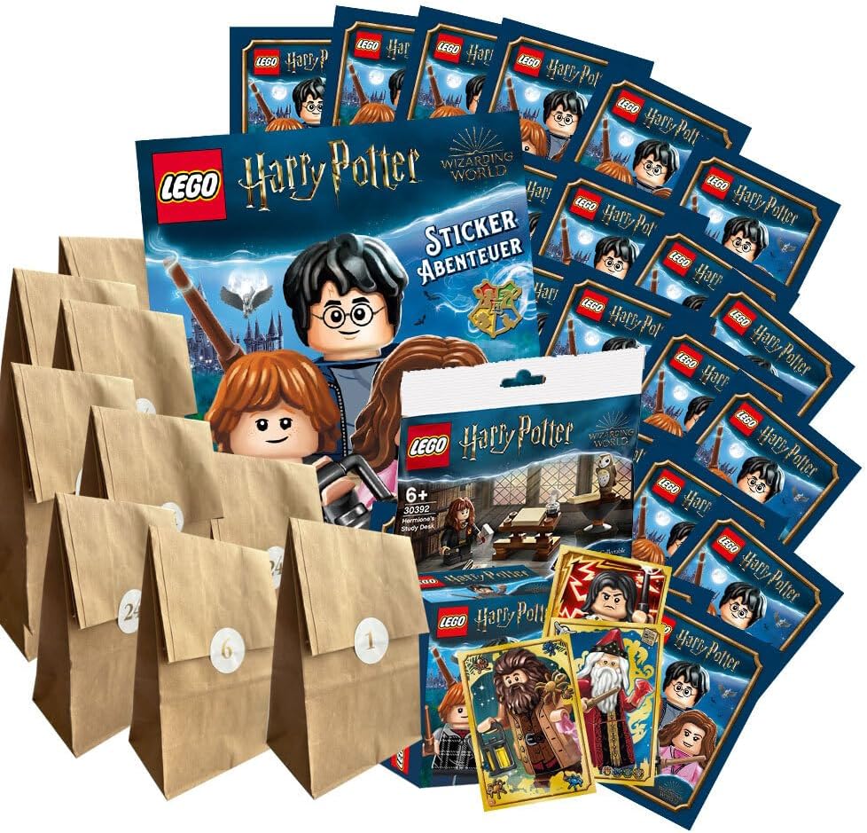 Lego Harry Potter - Reise in die Zauberwelt - Sammelsticker-Adventskalender 2023-24 Überraschungen m