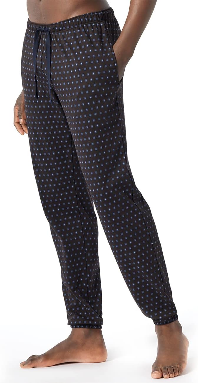 Schiesser Herren Hose Lang Bündchen Pyjamaunterteil 56 Dunkelbraun, 56 Dunkelbraun