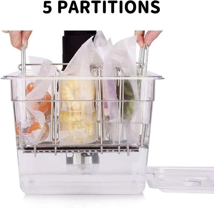Sous Vide Behälter -11L mit Deckel und Rack für Sous Vide Stick Garer Mehrere Marken, Multifunktiona