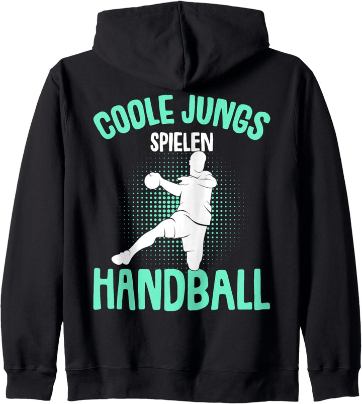 Coole Jungs spielen Handball Handballer Kinder Jungen Kapuzenjacke
